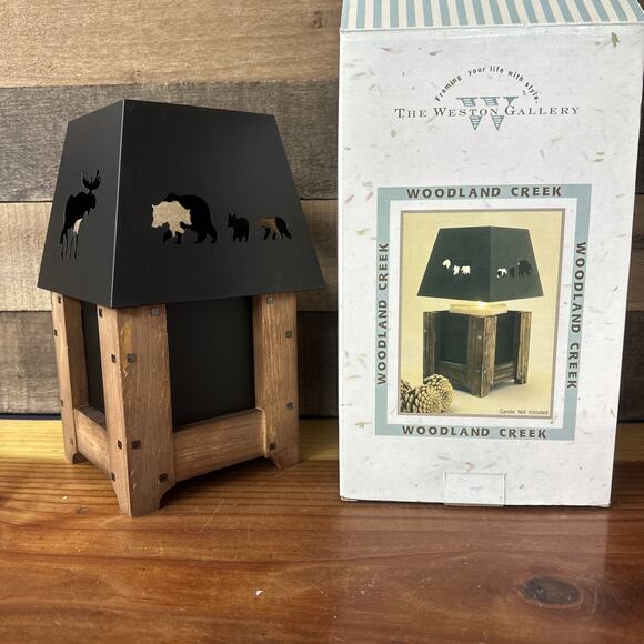 Woodland Creek Candle Lamp Weston Gallery In Box - Picture 1 of 8